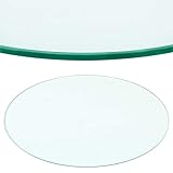 Rapid Teck® Glasplatte Rund Durchm. 700 mm Glastisch Tischplatte aus gehärtetem Glas Tisch Glasscheibe 8mm Dick
