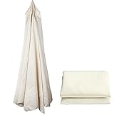 matago Sonnenschirm Die Ersatzbespannung Ersatzschirmbespannung Ersatz Für 3m Schirm 8-armigen Sonnenschirm Ampelschirm(Color:Weiß)