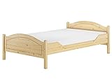 Erst-Holz® Überlanges Einzelbett 120x220 Kiefer Massivholz Landhausstil V-60.30-12-220, Ausstattung:Rollrost und Matratze inkl.