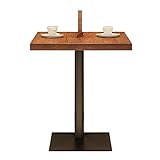 Beistelltisch Quadratischer Esstisch aus Holz for 2 Personen, moderner Freizeittisch mit Metallbeinen for Küche, Esszimmer, Wohnzimmer, Akzenttisch, kleiner Teetisch for Restaurant, Café, platzsparend