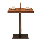 Wohnzimmertische Quadratischer Esstisch aus Holz for 2 Personen, moderner Freizeittisch mit Metallbeinen for Küche, Esszimmer, Wohnzimmer, Akzenttisch, kleiner Teetisch for Restaurant, Café, platzspar