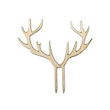 CakeTopper Kuchenaufsatz aus Holz - Geweih