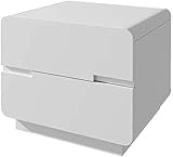Aktenschränke Nachttisch Nachttische, Haushalt Massivholz Schlafzimmer Kommode Doppelschublade Wohnzimmer Beistelltische Beistelltisch (Farbe: Weiß)