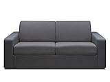 Vente-unique Sofa - 3-Sitzer - Mit Matratze - Stoff - Anthrazitgrau - COGLIO