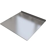 Edelstahl Schneidebrett und Messer-Sets für die Küche, beidseitiges Backbrett mit Lippe, rutschfester 'L'-Form, einfach zu reinigendes Schneidebrett (11.8 * 15.7in(30 * 40cm),Thick:1.5mm)