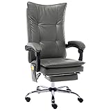 YUMENG Massage-Bürostuhl, Relaxsessel, Fernsehsessel, Sessel Mit Schlaffunktion, Kinosessel, Anthrazit Kunstleder