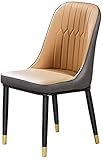 Küchen-Esszimmerstühle Moderne PU-Leder mit hoher Rückenlehne, gepolsterter weicher Sitz, Esszimmerstühle, Metallbeine, Lounge-Stuhl, Küche, Wohnzimmer, Thekenstühle (Color : C)