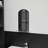 LAPOOH Wandspiegel mit Regal, Badspiegel, Badezimmerspiegel, Kosmetikspiegel, Dekorative 20×40 cm Hartglas