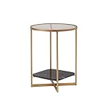 Nordic Runder Doppelecktisch Eisen Marmor Nachttisch Kleiner Runder Tisch Ecktisch Couchtisch Licht Sofa Glas Beistelltisch