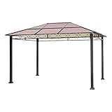 Sonnensegel für Gartenpavillon Rendezvous Deluxe 3x4 m inkl. Befestigungsmaterial - Champagner