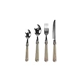 16-teiliges Besteck Set antik champagne Vintage Shabby Nostalgie Landhaus Brocante Chic Antique