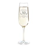 AMAVEL Sektglas mit Gravur zum 50. Geburtstag – Personalisiert mit [Namen] – Sektflöte als Geburtstagsgeschenk – Geschenkidee für Frauen – Glas für Sekt, Champagner und Prosecco – Sektkelch