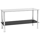 TEKEET Wohnmöbel Couchtisch Transparent 110x43x60 cm Größe Ausgeglichenes Glas