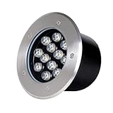 12W Floor Buried Lawn Lamp Stehleuchte mit Doppeltem Verwendungszweck Garden, Gelb