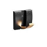 IXART Garderobenhaken Wandhaken Handtuchhalter Nagelinstallation Wandhaken Mantel Kleiderhalter Mäntel for Wand Badezimmer Wandgarderobe (Color : BLACK GOLD 1)