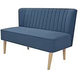 Makastle Sofa 2 Sitzer Couch Polstersofa Lounge Bank Küchensofa Sitzbank Polsterbank Sofa Küchenbank Sofabank Sitzmöbel Wohnzimmer, 117 x 55,5 x 77 cm Blau