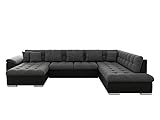 Mirjan24 Eckcouch Ecksofa Niko, Design Sofa Couch mit Schlaffunktion U-Sofa Große Farbauswahl Wohnlandschaft (Ecksofa Links, Soft 011 + Majorka 03)