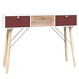 Konsolentisch Sofatisch moderner Eingangstisch mit 3 Schubladen, Schmaler Beistelltisch Flurtisch Eingangtisch für Wohnzimmer, Flur, Schlafzimmer, einfach zu montieren, 105x30x75 cm Holzwerkstoff