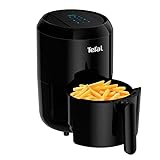 Tefal EY3018 Heißluftfritteuse Easy Fry Compact | Air Fryer für 1-2 Personen | Kapazität: 1,6 L | 6 automatische Programme | Digitales Display | energiesparend | gesunde Friteuse ohne Öl | Schwarz