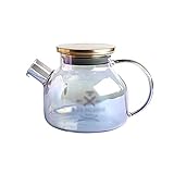 Wasserkrug Kühlschrank Glaskrug mit Spiralfilter Hochtemperaturbeständige Wasserkocher mit Deckel Große Kapazität Teekanne mit Anti-Scald-Griff Wasserkaraffe (Size : S)