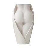 Keramik vase weiß vase für pampasgras,Kreative vase körper Design blumenvase modern deko vase frauenkörper Ideal für Trockenblumen&Blumen Handmade kleine vasen Dekoration Ornamente