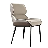 KITCISSL Stuhl Esszimmer Sessel Modern Design Schreibtisch Ergonomischer Bürostuhl, Sessel Esszimmerstuhl Leder Hotel Rückenlehne Luxuriöse Stühle Esszimmer für Schlafzimmer (Color : Gray B)