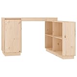 vidaXL Schreibtisch Bürotisch Arbeitstisch Computertisch Tisch Holztisch Büro Laptoptisch Büromöbel mit Schublade 110x50x75cm Massivholz Kiefer