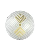 Deckenleuchte rund Dekor Blinker Glas weiß Moderne Lampe Innen E27 Umwelt i-seventy/PL30