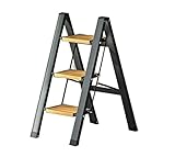 Stufenleiter Leiter Stehleiter Teleskopleitern Aluminium-Klappleiter Tragbare Bandbreitenpedale Trittleitern Teleskopleiter Klappleiter (Color : A-Without handrail, Size : 3 Step)