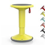 Interstuhl UPis1 - ergonomischer Sitzhocker mit Schwingeffekt - höhenverstellbar - Hocker mit rutschhemmender Standfläche & Kippschutz - Sitzhocker für gesünderes Arbeiten (Zitronengelb)