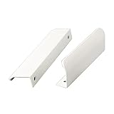 SZLXJMFL Küchengriffe Warmes Weiß, 2 Stück Schrankgriffe Modern, Massive Aluminium | Eloxierte Oberfläche, Lochzentren: 64-1098 mm Concealed Handles Kleiderschrank Zieht Griffe-150mm/6in