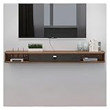 Floating TV Stand Regal, Wanddekoration WiFi Router Regal TV Set Top Box Lagerung Kabel Management Box, Für Wohnzimmer, Schlafzimmer (Color : A, S : 120cm)