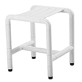 MBROS Einfacher Hocker, Duschhocker, rutschfester Sicherheits-Badezimmer-Hocker, Badezimmerstuhl, 304 Edelstahl und rutschfester PVP-Sitz, schwangere Frauen und ältere Menschen Hilfsdusche