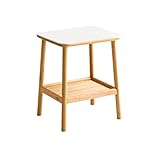 CLoxks Wohnzimmertische Mode Kleiner Teetisch Kreative Couchtisch 2 Etagen Böden Beistelltisch Wohnzimmer Home Sofa Side Möbel, Eiche Couchtisch