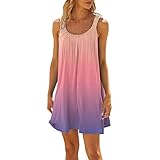 Abschlusskleider Trendy Drucken Sexy Kleider Elegantes Kleid Slim Passform Sommer Outfits Damen Strandkleider Damen Sommer Leicht Festliches Outfit Damen Burlesque Outfit Damen Pink S