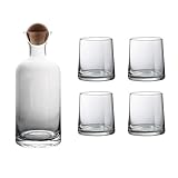 Wasserkrug Kreativer Wasserkocher Luxussaft-Jug-Wasser-Tasse-Tablett-Set-Glas-Teecup-Haus-Küchen-Saft-Pitcher transparent kaltkessel Wasserkaraffe (Color : A)
