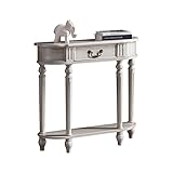 Halbrunder Konsolentisch, Flurtisch, Entraywat-tische Mit Schublade, Regal, Moderner Beistelltisch Aus Massivholz Für Die Hotellobby(Size:80CM)