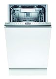 Bosch SPV6ZMX23E Serie 6 Smarter Geschirrspüler vollintegriert, 45 cm breit, Besteckschublade, Silence Programm besonders leise, PerfectDry mit Zeolith trocknet sogar Kunststoff, Weiß