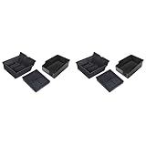 ISTOVO 6 Stück Mittel Konsole Organizer Tablett Passend für 2021 Model 3 / Y Armlehne Cubby Drawer Aufbewahrung Box Zubehör (Beflockung)