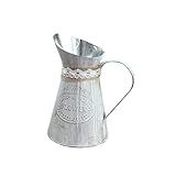 Artibetter Retro-Dekor Metall-Pflanzgefäße Für Den Außenbereich Pflanzen-Dekor Metallkrug Vase Metalleimer Pflanzgefäß Verzinkte Vase Blumentopf Blumenkrug Blumenkrug Display