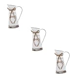 Yardwe 3 Stück Wasserkocher Metall Blumentopf Zimmerpflanzen Künstlich Adornos De para Exteriores Rustikale Tischdekoration Antike Krugvase Gefälschte Dekorative Krugvase