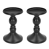 Kerzenhalter, Schwarze Kerzenhalter, Dekorativer Kerzenhalter, Tischdekoration aus Eisen, Metall Schwarz, Kerzenhalter, Hochzeitsdekoration, Abendessen, Hochzeit, Kerzenständer-Dekoration