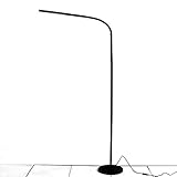 LIGHTEU, LED Stehleuchte 6W Berührungssensor Schalter, Stehlampe moderner und einfacher Stil, stufenloses Dimmen, langer verstellbarer Arm für Sofa/Office Lesung, Wohnzimmer, Schlafzimmer