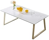 ANIFM Couchtisch Nordischer Wohnzimmer-Couchtisch aus massivem Holz, Abnehmbarer Büro-Teetisch, multifunktionaler rechteckiger Sofa-Beistelltisch, 100 x 60 cm große Tischplatte, gelber