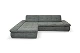 DOMO. collection Moric Ecksofa / Eckcouch mit Bett / Sofa mit Schlaffunktion in L-Form Couch mit Armlehnfunktion/ 300x172x80 cm / Schlafsofa in Grau