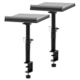 Sprenger Audio Lautsprecher Ständer mit Tisch Halterung Set inkl. Schaumstoff Absorber - Ideal für Studio Monitore am Schreibtisch, Tonstudio oder Dj Tisch