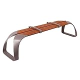 Gartenbank Moderne Outdoor-Parkbänke, Edelstahl-Gartenbankstuhl ohne Rückenlehne, minimalistische Outdoor-Möbel, Freizeitsitze for Rasen, Innenhöfe, Terrassen Bänke für Garten ( Size : 150*45.5*42CM )
