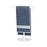 Badetuchhalter stehend, Acryl T-Form Handtuchstange Rack Ständer mit robuster Basis, Tower Bar Aufbewahrungsregal für Badezimmer Küche Waschtisch Arbeitsplatte, transparent