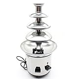 Schokoladenbrunnen 170W Edelstahl Schokobrunnen Max. Kapazität 1 kg Schokofondue Schokoladenfondue Schokoladenfontäne mit Schmelz-und Fließfunktion