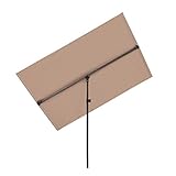 blumfeldt Flex-Shade L Sonnenschirm Sonnenschutz,Fläche: 130 x 180 cm,Material: Polyester,UV-Schutzfaktor 50,Aluminium-Standbein,wasserabweisend,Taupe